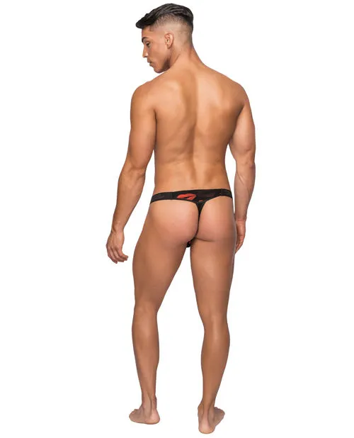 Anal Male Power Lingerie Micro Thg V Sheer Lips Black LargeXLarge Anal Male Power Lingerie Micro Thg V Sheer Lips Black LargeXLarge