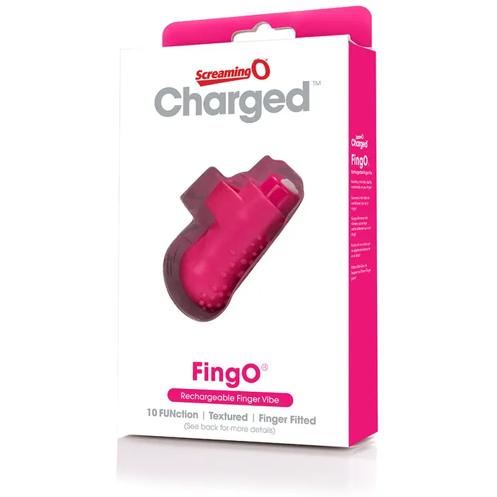 Vibrators Screaming O Screaming O Charged Fing O Vooom Mini Vibrator Pink