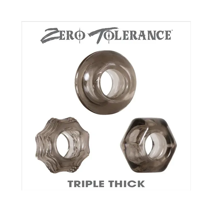 Zero Tolerance Triple Thick 3Piece Cockring Set Zero Tolerance Anal