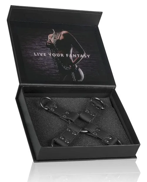 Couples Easy Toys Faux Leather Hogtie Black Easy Toys Couples Easy Toys Faux Leather Hogtie Black Easy Toys