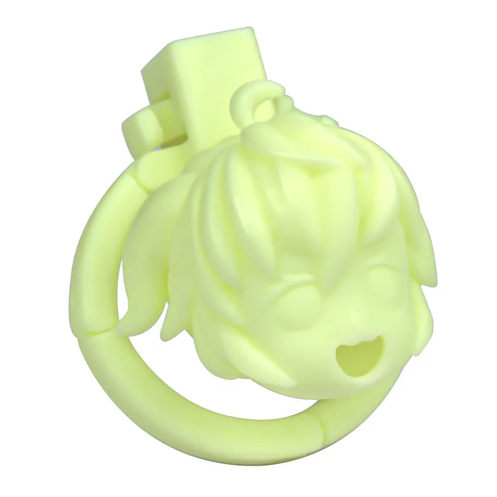 FRRK 3D Printed Anime Chastity Cage with 4 Rings and Strap FRRK Male Sex Toys