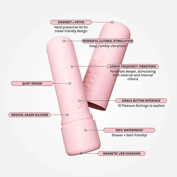 VUSH Gloss Silicone Rechargeable Bullet Vibrator Entrenue Female Sex Toys