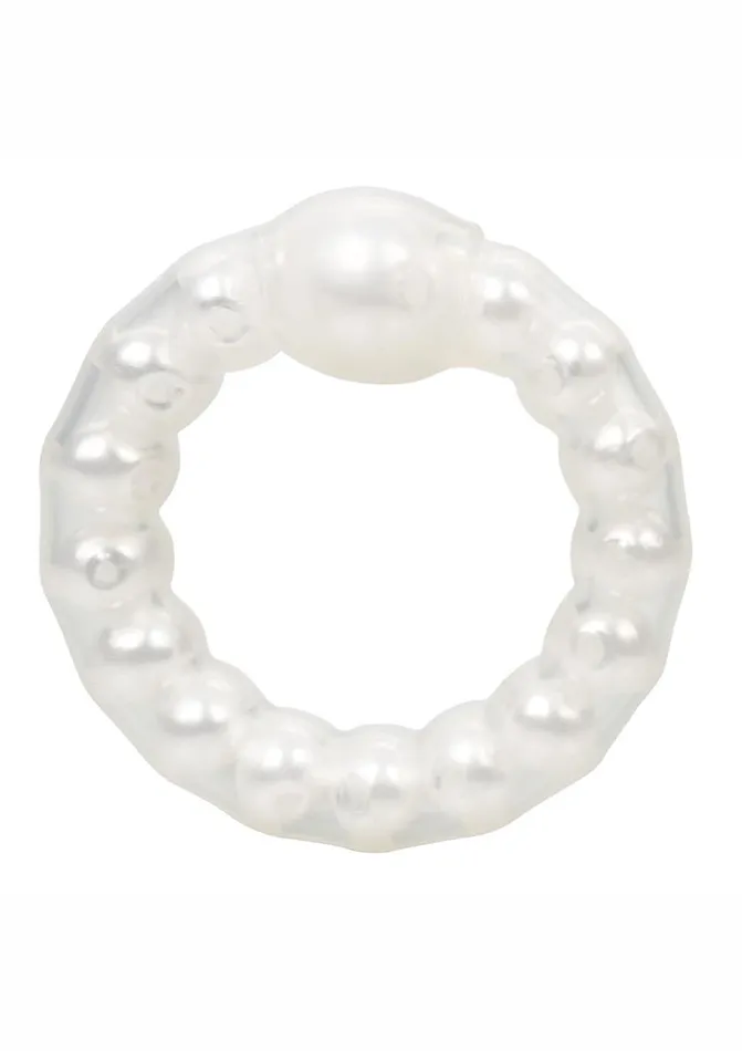 Pearl Beaded Prolong Silicone Cock Ring Rings Male Sex Toys