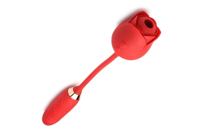 XR Brands inmi Vibrators Bloomgasm Romping Rose Suction and Thrusting Vibrator Red XR Brands inmi Vibrators Bloomgasm Romping Rose Suction and Thrusting Vibrator Red