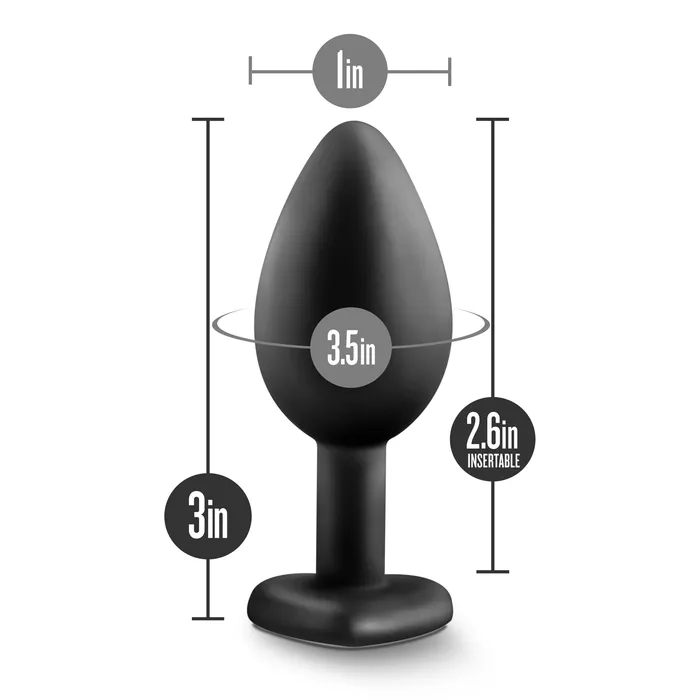 Anal Blush Novelties Temptasia Bling Plug Small Black Anal Blush Novelties Temptasia Bling Plug Small Black