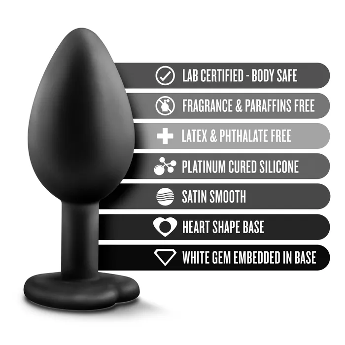 Anal Blush Novelties Temptasia Bling Plug Small Black Anal Blush Novelties Temptasia Bling Plug Small Black