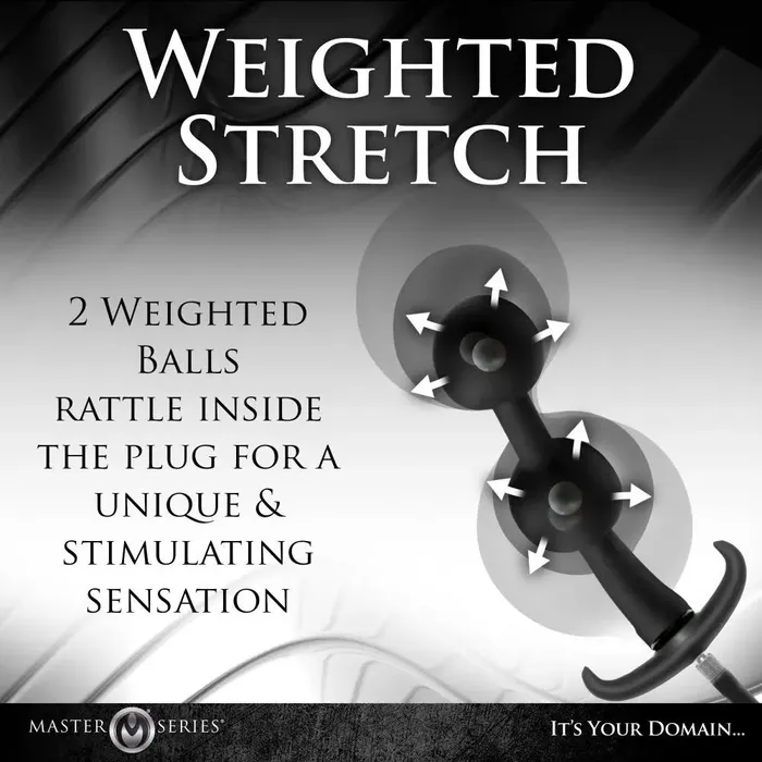 Ass Rattler Silicone Weighted Inflatable Anal Plug XR Brands Male Sex Toys