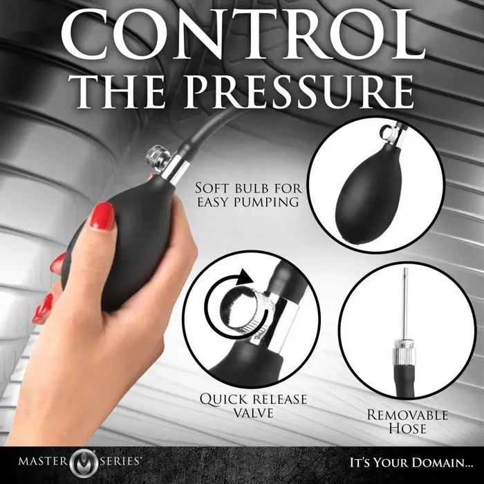 Ass Rattler Silicone Weighted Inflatable Anal Plug XR Brands Male Sex Toys