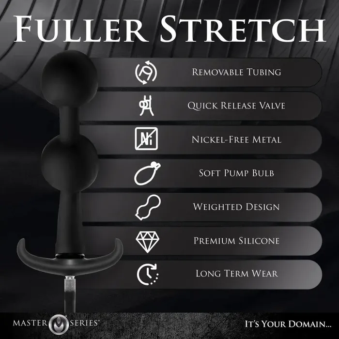 Ass Rattler Silicone Weighted Inflatable Anal Plug XR Brands Male Sex Toys