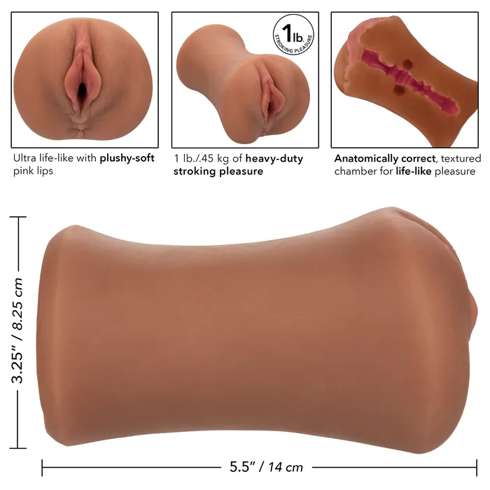 CalExotics Male Sex Toys Stroke It Tight Pussy Brown