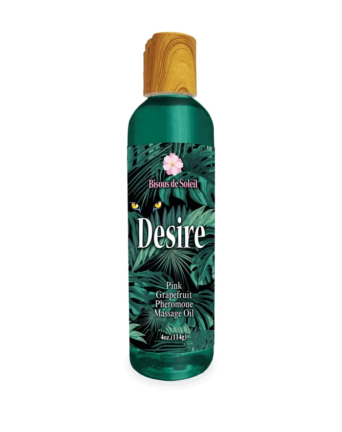 Desire Pheromone Massage Oil 4 Oz Pink Grapefruit Little Genie Vibrators