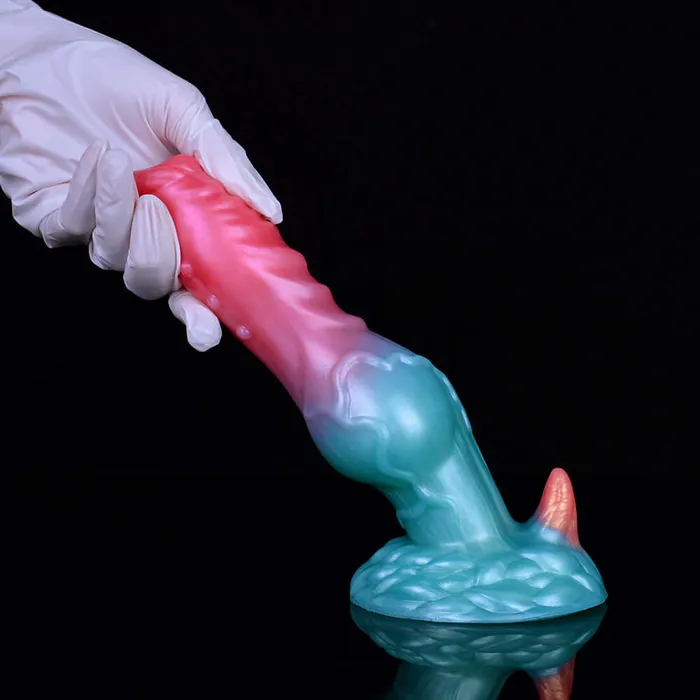 Dildos DirtyToyz 775Inch Elyrius the Monster Dog Knotted Alien Dildo with GSpot Demon Horn