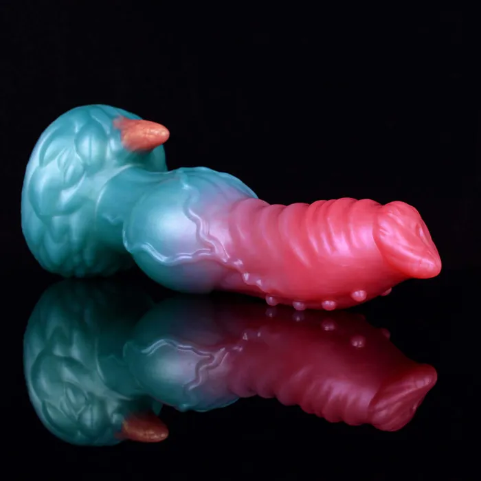 Dildos DirtyToyz 775Inch Elyrius the Monster Dog Knotted Alien Dildo with GSpot Demon Horn