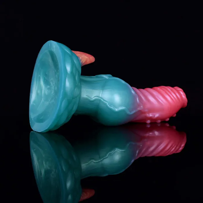 Dildos DirtyToyz 775Inch Elyrius the Monster Dog Knotted Alien Dildo with GSpot Demon Horn