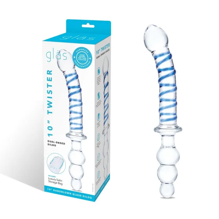 Dildos Glas 10 TWISTER DUALENDED DILDO