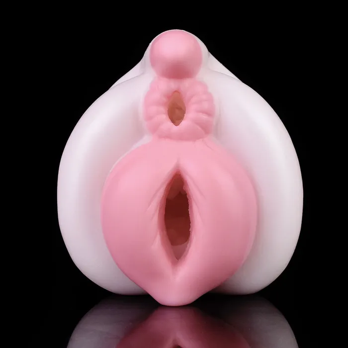 Domlust Male Sex Toys Fantasy Silicone Pocket Pussy Sex Toy for Men Big Sprial Soft Double Vaginal Penis Massasger