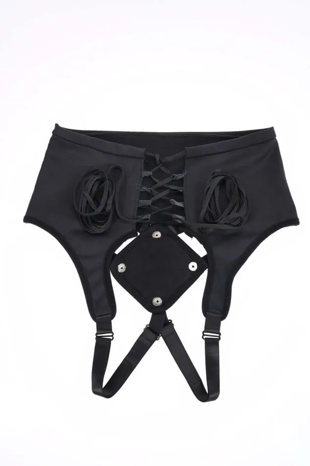 Female Sex Toys Sportsheets High Waisted Corset Strap on Black Female Sex Toys Sportsheets High Waisted Corset Strap on Black
