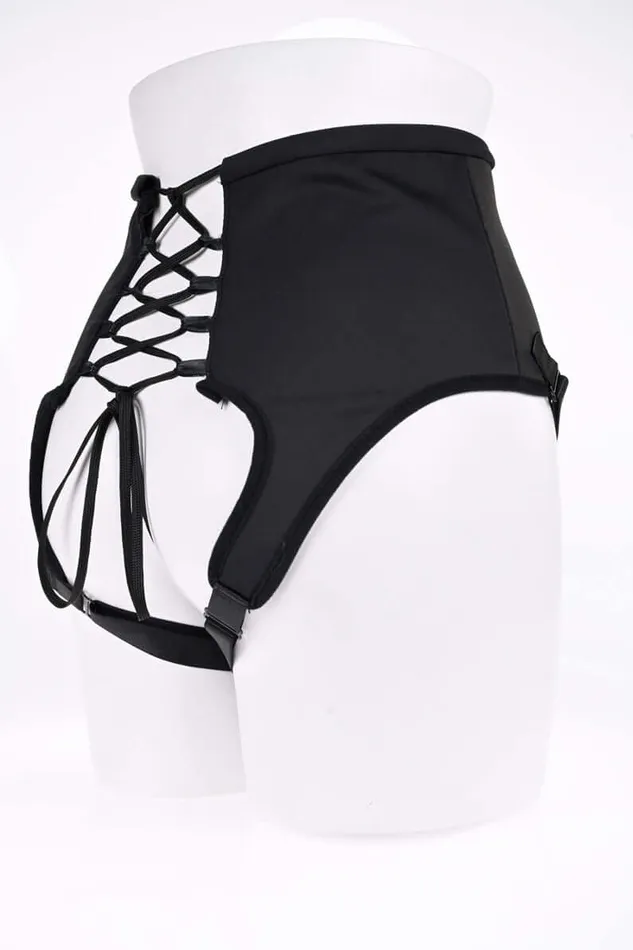 Female Sex Toys Sportsheets High Waisted Corset Strap on Black Female Sex Toys Sportsheets High Waisted Corset Strap on Black