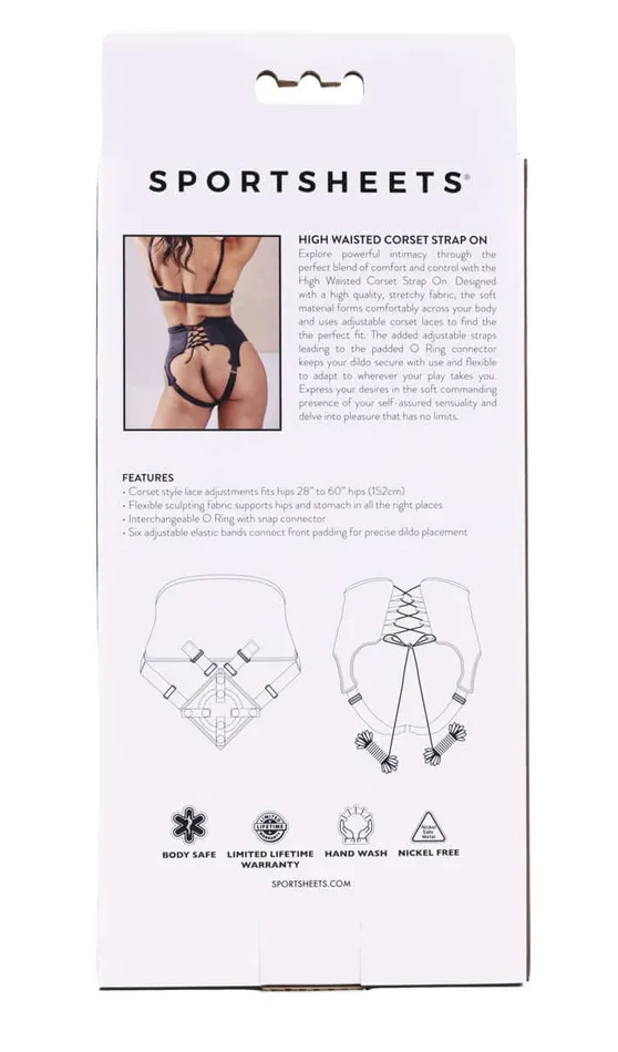 Female Sex Toys Sportsheets High Waisted Corset Strap on Black Female Sex Toys Sportsheets High Waisted Corset Strap on Black