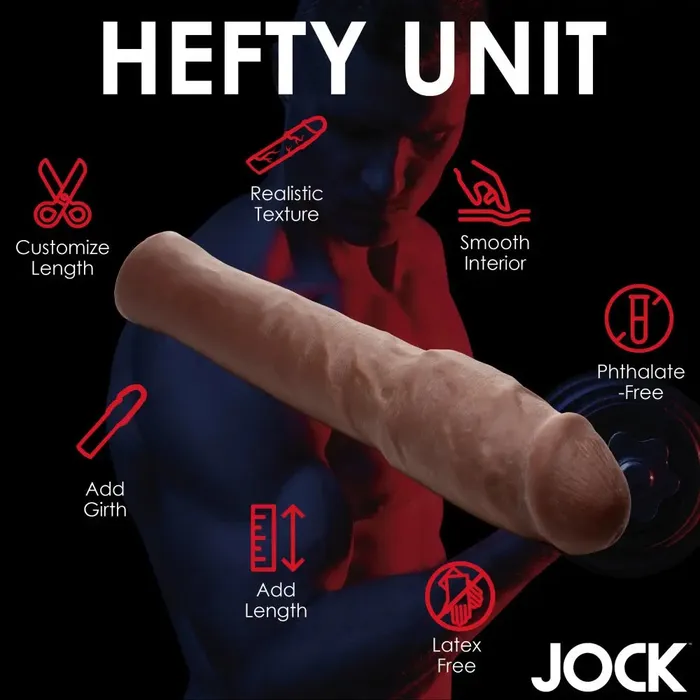 Jock Male Sex Toys Extra Thick 2 Inch Penis Extension Dark Cock Sleeve