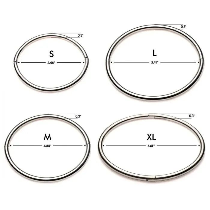 Possession Stainless Steel Locking Collar XL XR Brands Male Sex Toys