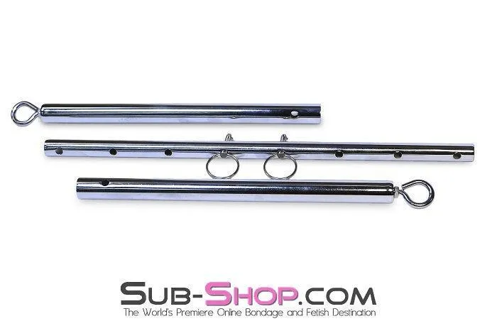 7710HS Adjustable Bondage Spreader Bar Chrome HSY Handcuffs Restraints