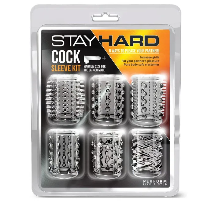 Dildos Blush Stay Hard Cock Sleeve Kit Clear