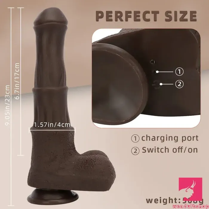 Female Sex Toys 905in 4in1 Heating Thrusting Vibrating Rotation Remote Horse Cock Dildo Weadultshop