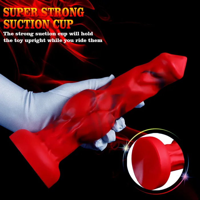 Female Sex Toys Fantasy Werewolf Nodule Silicone Dildo