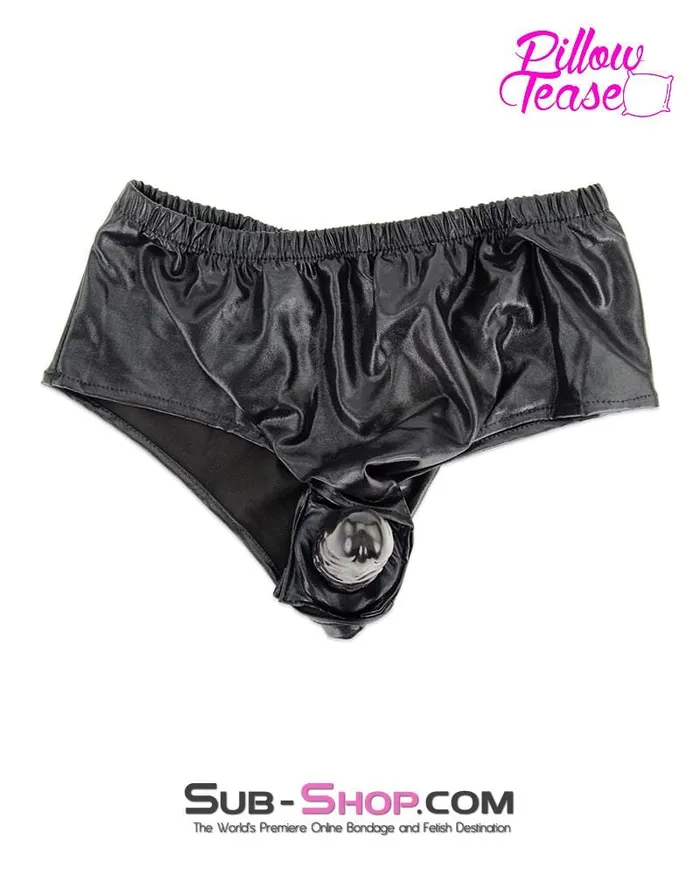 Female Sex Toys Idea 2744MQSIS Pretty Sissy Boi Mistress Sessions Black 4Way Stretch PVC Dildo Panty