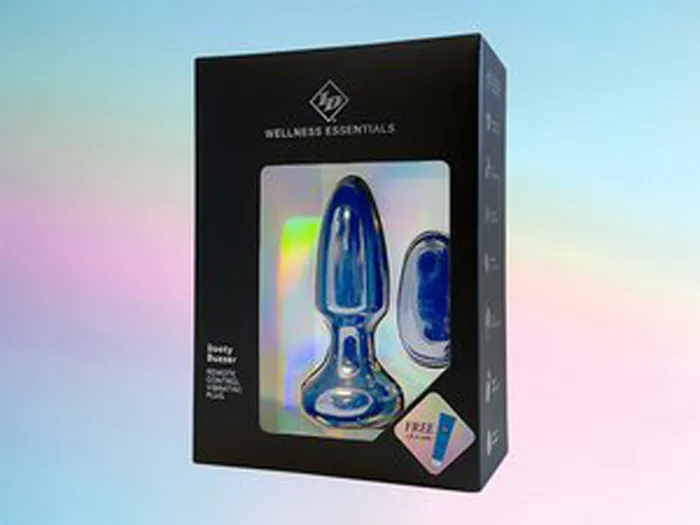 ID Lubricants Anal Booty Buzzer Remote Control Vibrating Plug Blue ID Lubricants Anal Booty Buzzer Remote Control Vibrating Plug Blue