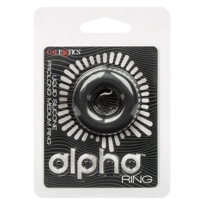 Male Sex Toys CalExotics Alpha Liquid Silicone Prolong Medium Ring Black Male Sex Toys CalExotics Alpha Liquid Silicone Prolong Medium Ring Black