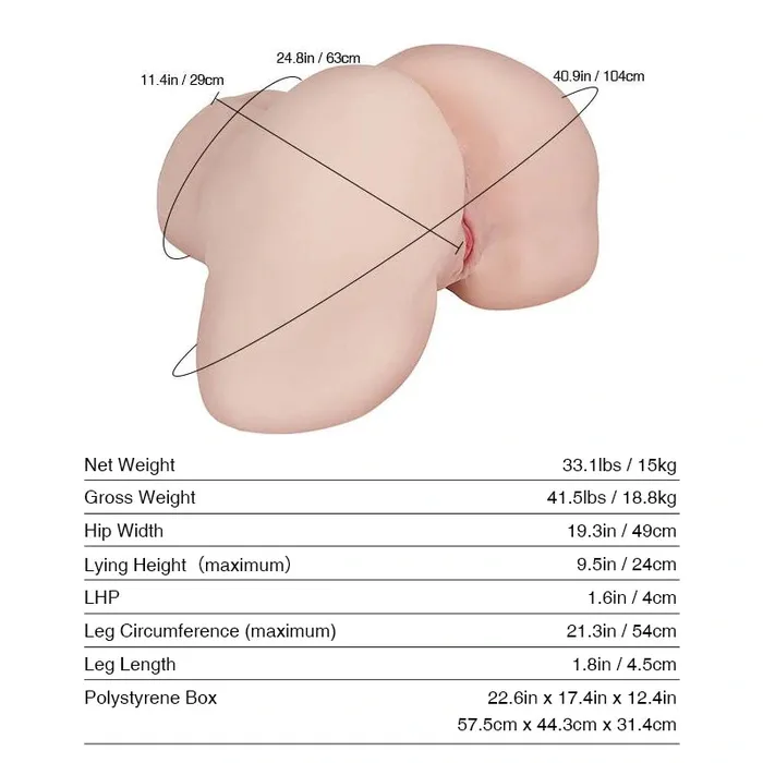 Male Sex Toys Rosie 331LB Durable Big Ass Sex Doll TantalyOfficial