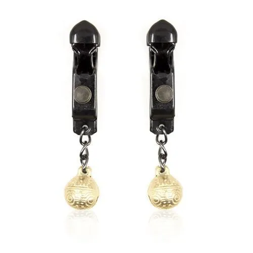 Moonwell Male Sex Toys 8890MCB Bells and Whistles Belled Adjustable Cock and Ball Clamps