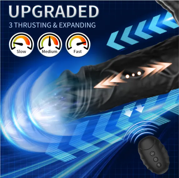 Lurevibe Male Sex Toys Realistic Expanding Vibrating Thrusting Prostate Massager with remote control
