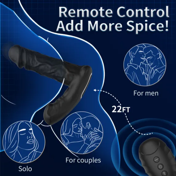Lurevibe Male Sex Toys Realistic Expanding Vibrating Thrusting Prostate Massager with remote control
