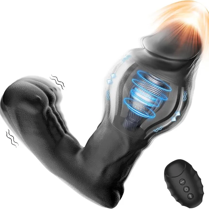 Lurevibe Male Sex Toys Realistic Expanding Vibrating Thrusting Prostate Massager with remote control