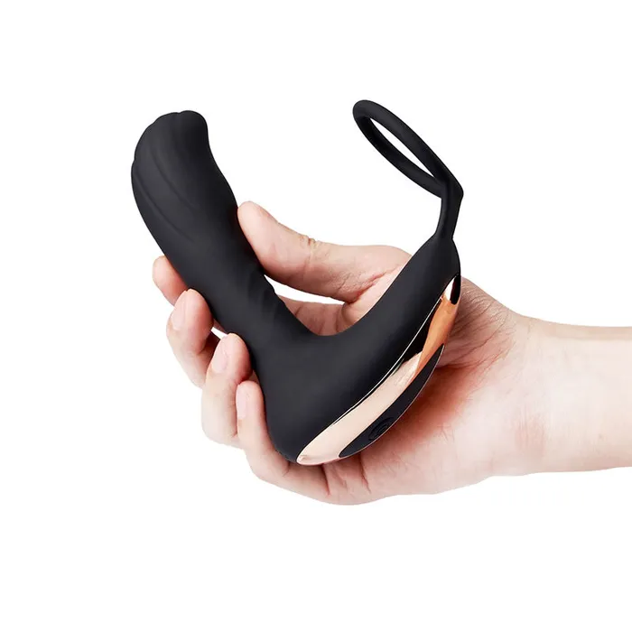 Male Sex Toys Lurevibe Vibrating Prostate Massager Anal Vibrator with Cock Ring Remote